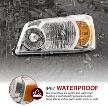 Load image into Gallery viewer, TOYOTA Highlander 04-06 Headlight Chrome Housing Clear Lens Amber Reflector
