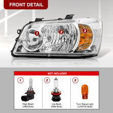 Load image into Gallery viewer, TOYOTA Highlander 04-06 Headlight Chrome Housing Clear Lens Clear Reflector
