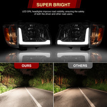 Load image into Gallery viewer, Toyota Tacoma 2001-2004 LED DRL Bar Factory Style Headlights + Bumpers + Corners Chrome Housing Clear Len Amber Reflector
