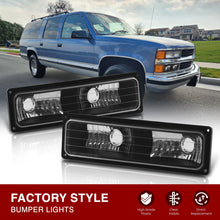 Load image into Gallery viewer, Chevrolet C10 C/K 1500 2500 3500 1988-1998 Crystal Bumper Light Black
