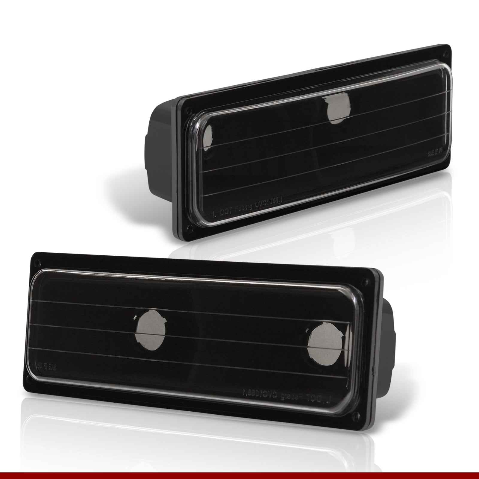 Chevrolet GMC C/K 1500 2500 3500 Bumper Lights Black Housing