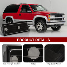 Load image into Gallery viewer, Chevrolet GMC C/K 1500 2500 3500 Bumper Lights Black Housing Clear Lens
