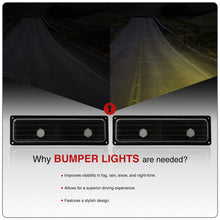 Load image into Gallery viewer, Chevrolet GMC C/K 1500 2500 3500 Bumper Lights Black Housing Clear Lens
