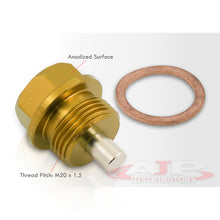 Load image into Gallery viewer, Oil Pan Magnetic Bolt with Gasket M20 x 1.5 Gold for Subaru
