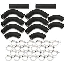 Load image into Gallery viewer, Universal 2.5&quot; 12 Pieces Aluminum Piping Kit Black (x2 Straight / x6 90 Degree Long / x4 90 Degree Short)
