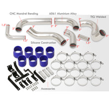Load image into Gallery viewer, Mazda RX7 FD3S 1992-1997 Bolt-On Aluminum Polished Piping Kit + Blue Couplers
