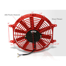 Load image into Gallery viewer, Universal 12&quot; Radiator Fan Red
