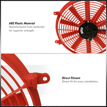 Load image into Gallery viewer, Universal 14&quot; Radiator Fan Red
