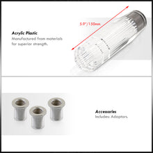 Load image into Gallery viewer, Universal M8 M10 M12 150MM Crystal Shift Knob Clear with Neon White Stripes
