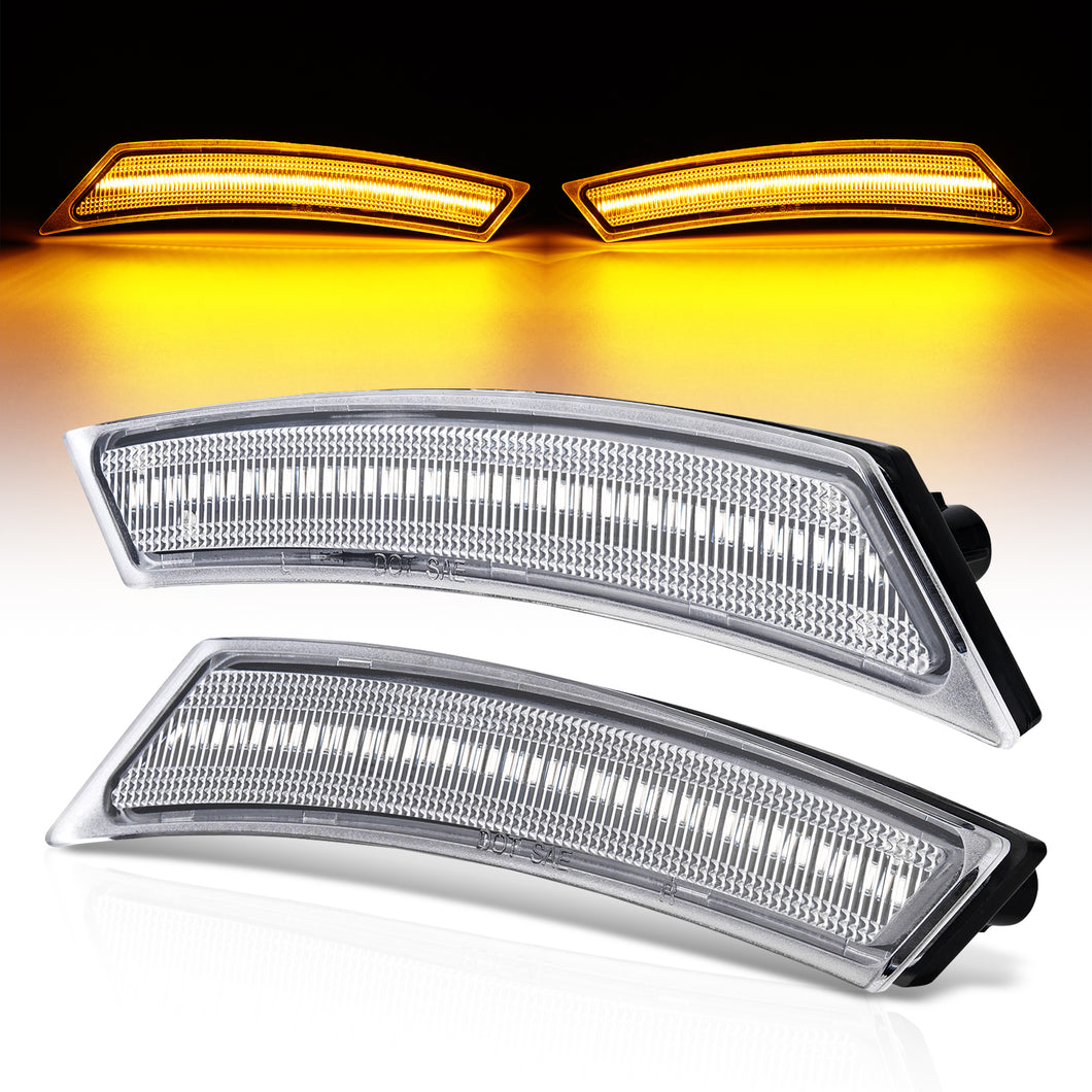 Nissan Frontier 2022-2024 Front Amber LED Side Marker Lights Clear Lens