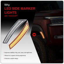 Load image into Gallery viewer, Nissan Frontier 2022-2024 Front Amber LED Side Marker Lights Clear Lens
