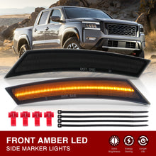 Load image into Gallery viewer, Nissan Frontier 2022-2024 Front Amber LED Side Marker Lights Smoked Lens
