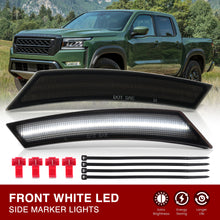 Load image into Gallery viewer, Nissan Frontier 2022-2024 Front White LED Side Marker Lights Smoked Lens
