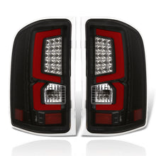 Load image into Gallery viewer, Chevrolet Silverado 2007-2013 LED Bar Tail Lights Black Housing Clear Lens Red Tube
