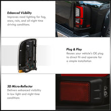 Load image into Gallery viewer, Chevrolet Silverado 2007-2013 LED Bar Tail Lights Black Housing Clear Lens Red Tube
