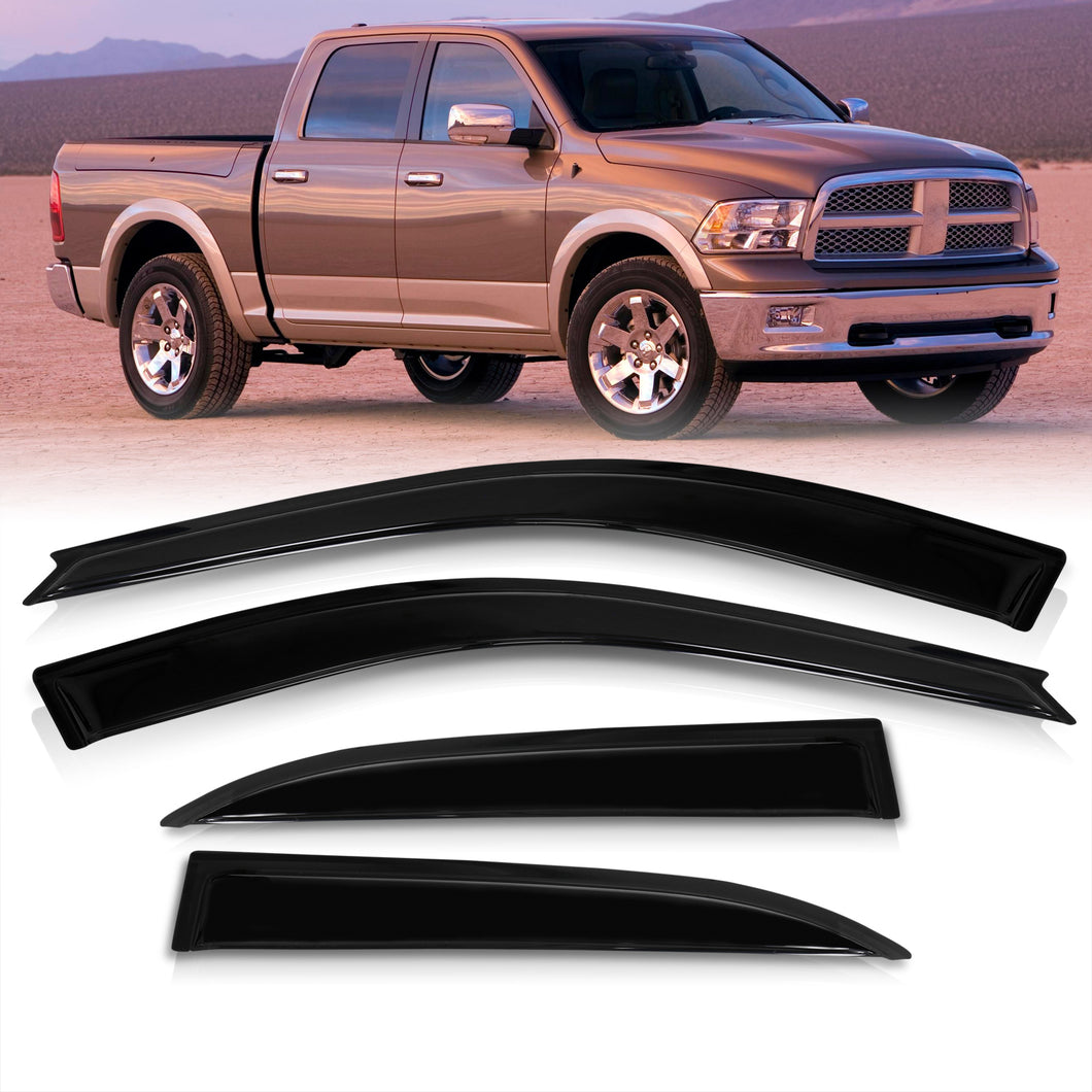 Dodge Ram 1500 2009-2018 / Classic 1500 2019-2023 Crew Cab 4 Door Tape On Window Visors
