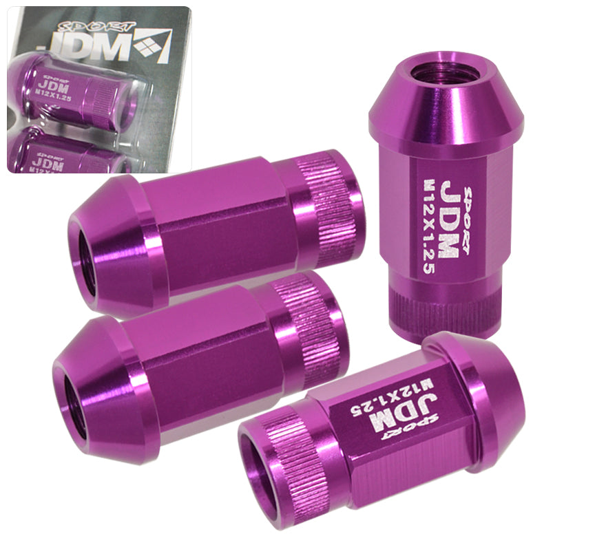 JDM Sport Universal 12 x 1.25 Lug Nuts Purple (4 Pieces)