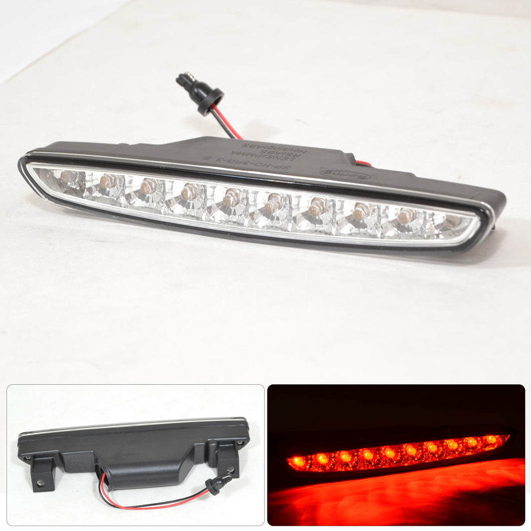 For 92-95 Civic EG 3 Door 10 LED 3rd Brake Trunk Light Chrome Housing Clear