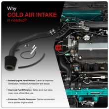 Load image into Gallery viewer, Acura Integra 1990-1993 Cold Air Intake Black
