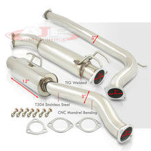 Load image into Gallery viewer, Honda Civic SI Coupe 2006-2011 N1 Style Stainless Steel Catback Exhaust System (Piping: 3.0&quot; / 76mm | Tip: 4.0&quot;)
