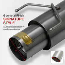 Load image into Gallery viewer, Honda Accord Coupe &amp; Sedan 2.2L I4 1990-1993 N1 Style Stainless Steel Catback Exhaust System Gunmetal (Piping: 2.5&quot; / 65mm to 3.0&quot; / 76mm | Tip: 4.5&quot;)
