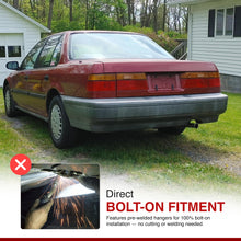 Load image into Gallery viewer, Honda Accord Coupe &amp; Sedan 2.2L I4 1990-1993 N1 Style Stainless Steel Catback Exhaust System Gunmetal (Piping: 2.5&quot; / 65mm to 3.0&quot; / 76mm | Tip: 4.5&quot;)
