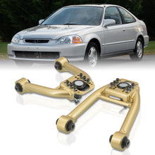 Load image into Gallery viewer, Honda Civic 1996-2000 Front Upper Tubular Control Arms Camber Kit Gold
