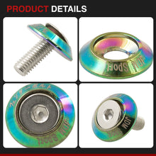 Load image into Gallery viewer, Uinversal 5 Piece Jdm Neo Chrome Billet Aluminum Engine Bay Dress Up Kit M6 x 20mm Fender Washer
