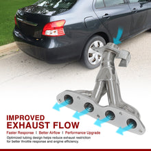 Load image into Gallery viewer, Toyota Yaris 1.5L I4 2006-2010 Stainless Steel Exhaust Header
