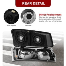 Load image into Gallery viewer, Chevrolet Silverado 2003-2006 Factory Style Headlights + Bumpers Chrome Housing Clear Len Amber Reflector
