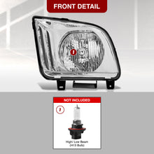 Load image into Gallery viewer, Ford Mustang 2005-2009 Factory Style Headlights Chrome Housing Clear Len Clear Reflector
