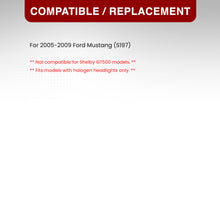 Load image into Gallery viewer, Ford Mustang 2005-2009 Factory Style Headlights Chrome Housing Clear Len Clear Reflector
