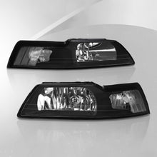 Load image into Gallery viewer, Ford Mustang 1999-2004 Factory Style Headlights Black Housing Clear Len Clear Reflector

