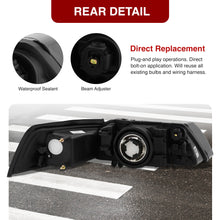 Load image into Gallery viewer, Ford Mustang 1999-2004 Factory Style Headlights Chrome Housing Clear Len Amber Reflector
