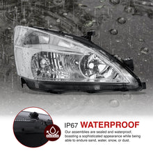Load image into Gallery viewer, Honda Accord 2003-2007 Factory Style Headlights Chrome Housing Clear Len Clear Reflector

