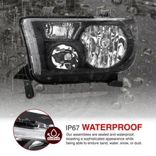 Load image into Gallery viewer, Toyota Tundra 2007-2013 / Sequoia 2008-2017 Factory Style Headlights Black Housing Clear Len Clear Reflector
