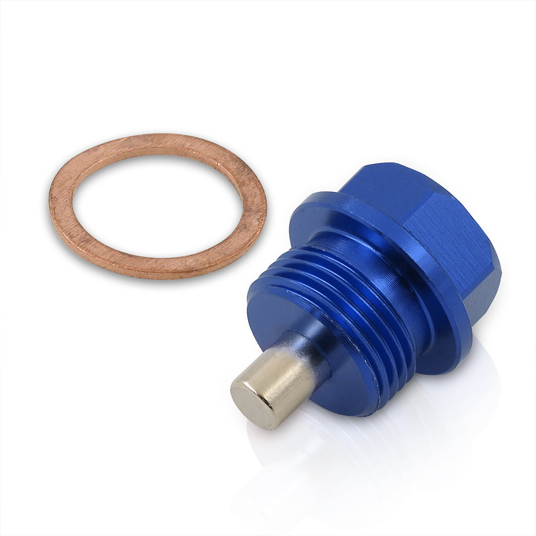 Oil Pan Magnetic Bolt with Gasket M20 x 1.5 Blue for Subaru