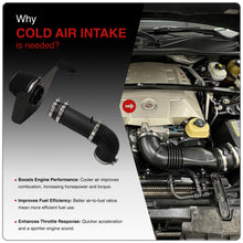 Load image into Gallery viewer, Cadillac CTS-V 5.7L V8 2004-2005 / CTS-V 6.0L V8 2006-2007 Cold Air Intake Black + Heat Shield
