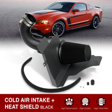 Load image into Gallery viewer, Ford Mustang 5.0L V8 2011-2014 Cold Air Intake Black + Heat Shield
