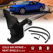 Load image into Gallery viewer, Ford Mustang 3.7L V6 2011-2014 Cold Air Intake Black + Heat Shield
