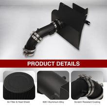 Load image into Gallery viewer, Ford Mustang 3.7L V6 2011-2014 Cold Air Intake Black + Heat Shield
