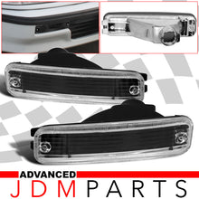 Load image into Gallery viewer, For 1990-1991 Honda Civic 3 Door Bumper Lights Driving Lamps Black Housing Lens
