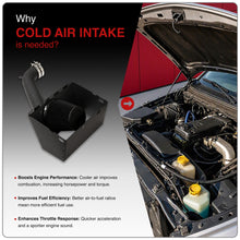 Load image into Gallery viewer, Dodge Ram 1500 2500 3500 4.7L 5.7L V8 2002-2008 Cold Air Intake Black + Heat Shield
