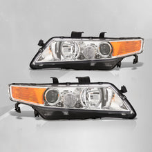 Load image into Gallery viewer, Acura TSX 2004-2008 Factory Style Headlights Chrome Housing Clear Len Amber Reflector
