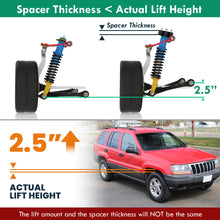 Load image into Gallery viewer, Jeep Grand Cherokee WJ 1999-2004 2.5&quot; Front 2.5&quot; Rear Leveling Lift Kit Black
