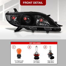 Load image into Gallery viewer, Toyota Sienna 2011-2020 Factory Style Headlights Black Housing Clear Len Clear Reflector
