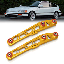 Load image into Gallery viewer, JDM Sport Acura Integra 1994-2001 / Honda Civic 1988-1995 / CRX 1988-1991 / Del Sol 1993-1997 Rear Lower Control Arms Gold with Red Bushings
