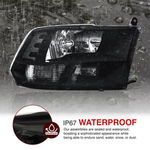 Load image into Gallery viewer, Dodge Ram 1500 2009-2018 / Ram 2500 3500 2010-2018 / Ram 4500 5500 2011-2018 / Ram 1500 Classic 2019-2023 Factory Style Quad Headlights Black Housing Clear Len Clear Reflector (Halogen Models Only)
