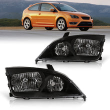 Load image into Gallery viewer, Ford Focus 2005-2007 Factory Style Headlights Black Housing Clear Len Clear Reflector
