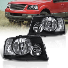 Load image into Gallery viewer, Ford Expedition 2003-2006 Factory Style Headlights Black Housing Clear Len Clear Reflector
